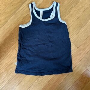 Childhoods clothing Blue and White Cotton Tank Tops with Wide Straps